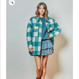 Isabel Marant Etoile Harveli Blanket Coat in Green - Good condition EU 34